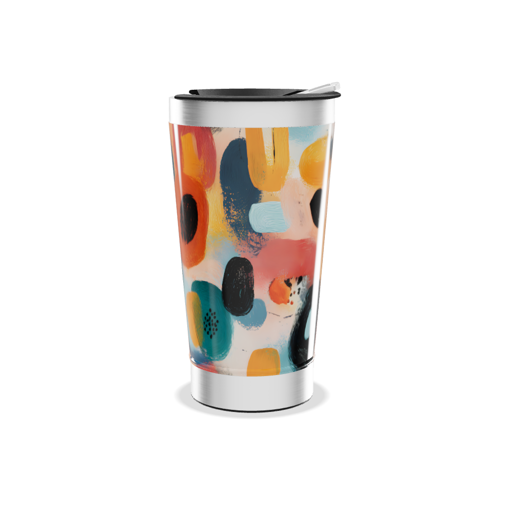 Copo Térmico - Estampa Abstrata Colorida