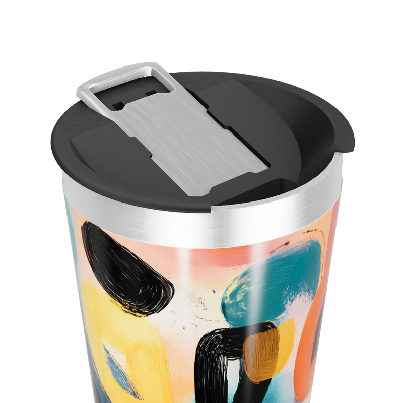 Copo Térmico - Estampa Abstrata Colorida