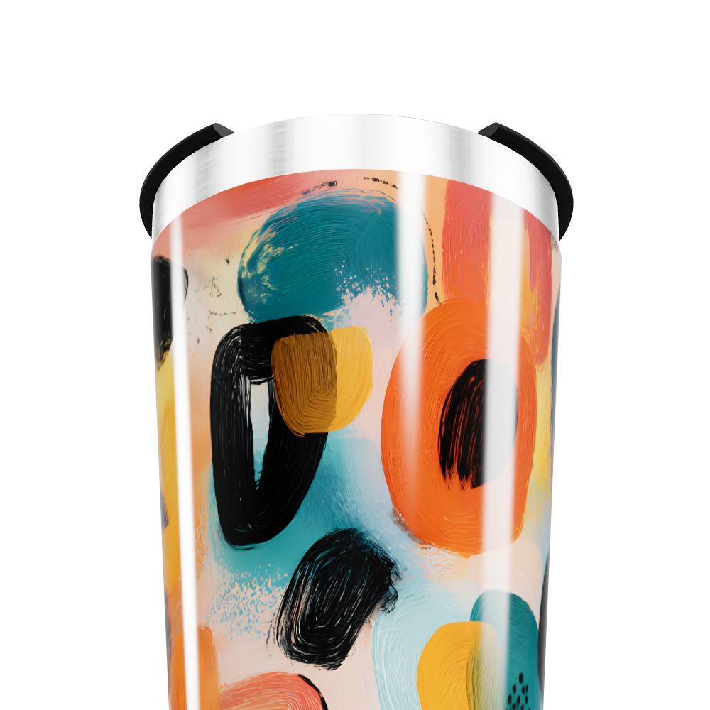 Copo Térmico - Estampa Abstrata Colorida