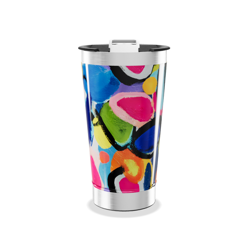 Copo Térmico - Estampa Colorida Abstrata