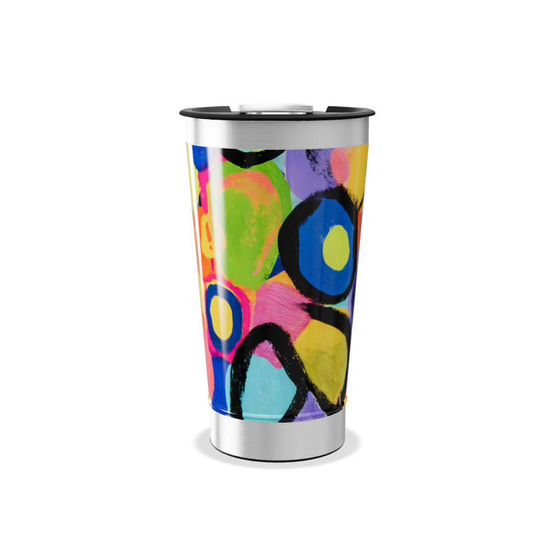 Copo Térmico - Estampa Colorida Abstrata