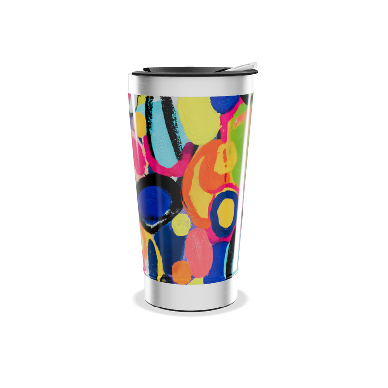 Copo Térmico - Estampa Colorida Abstrata