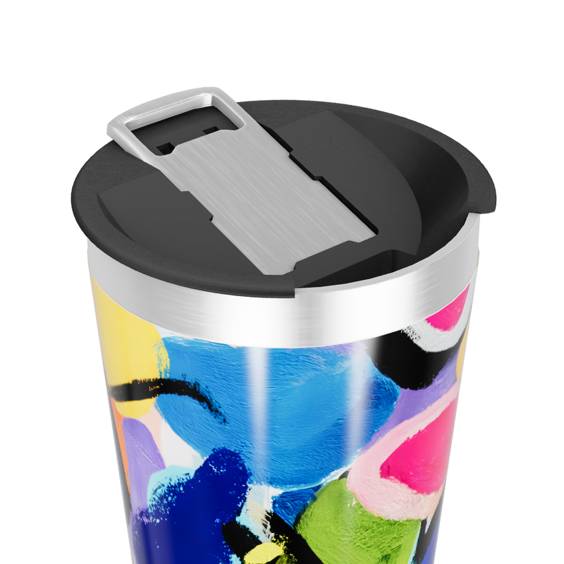 Copo Térmico - Estampa Colorida Abstrata