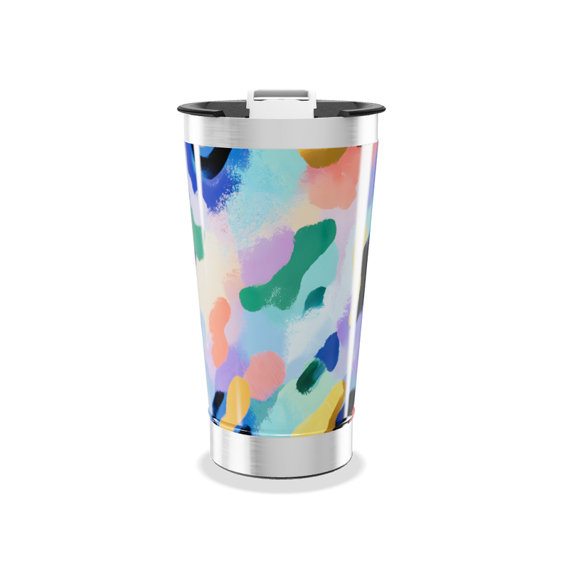Copo Térmico - Estampa Abstrata Colorida