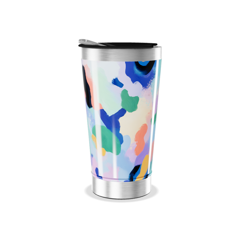 Copo Térmico - Estampa Abstrata Colorida