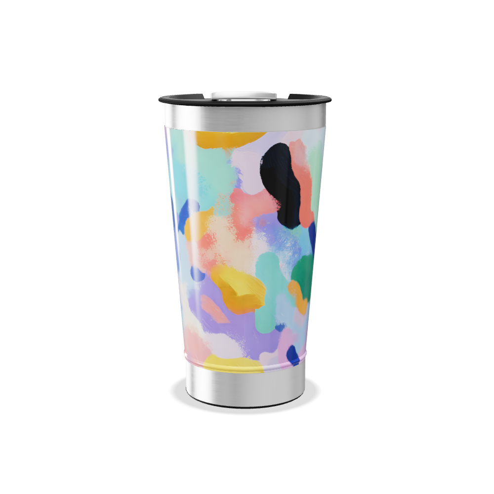 Copo Térmico - Estampa Abstrata Colorida