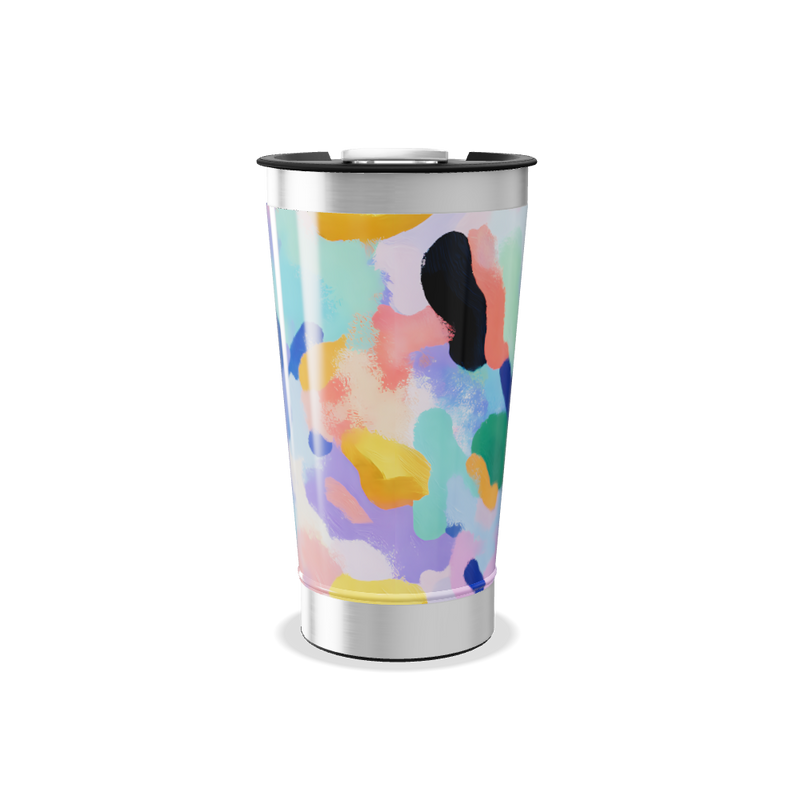Copo Térmico - Estampa Abstrata Colorida