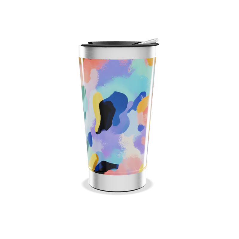 Copo Térmico - Estampa Abstrata Colorida