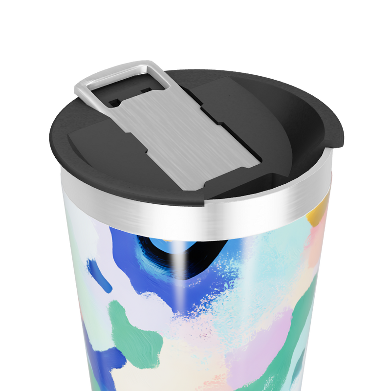 Copo Térmico - Estampa Abstrata Colorida