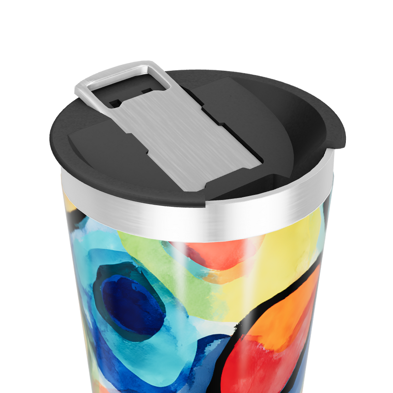 Copo Térmico - Estampa Colorida Abstrata