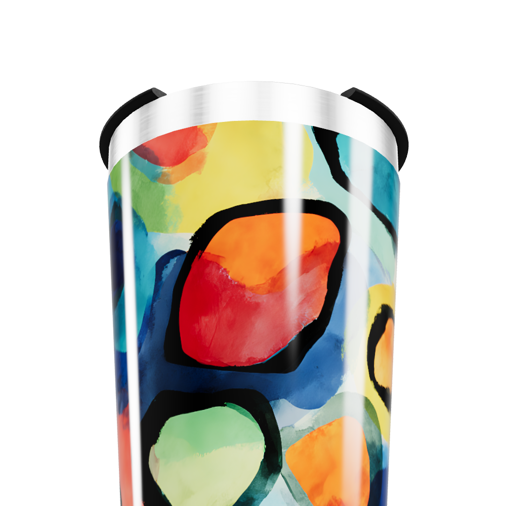 Copo Térmico - Estampa Colorida Abstrata
