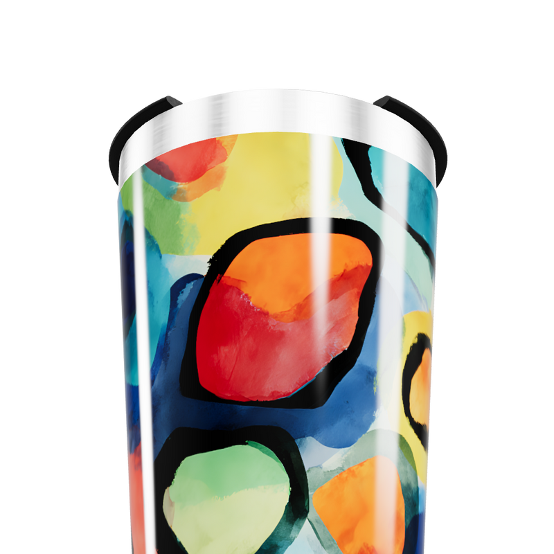 Copo Térmico - Estampa Colorida Abstrata