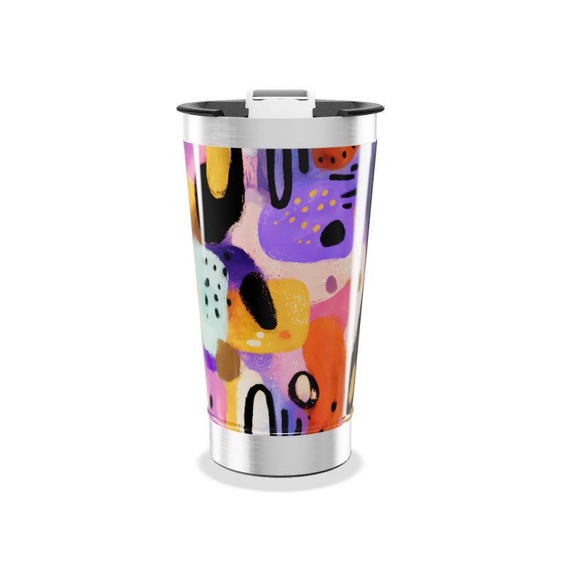 Copo Térmico - Estampa Abstrata Colorida
