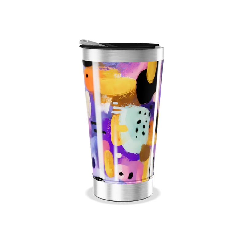 Copo Térmico - Estampa Abstrata Colorida