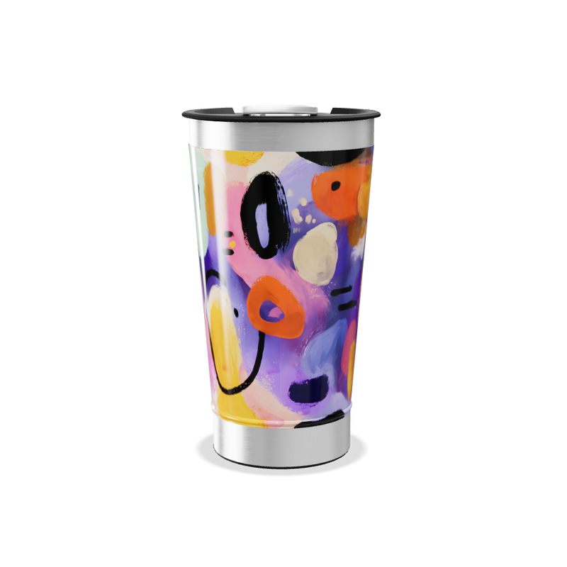 Copo Térmico - Estampa Abstrata Colorida