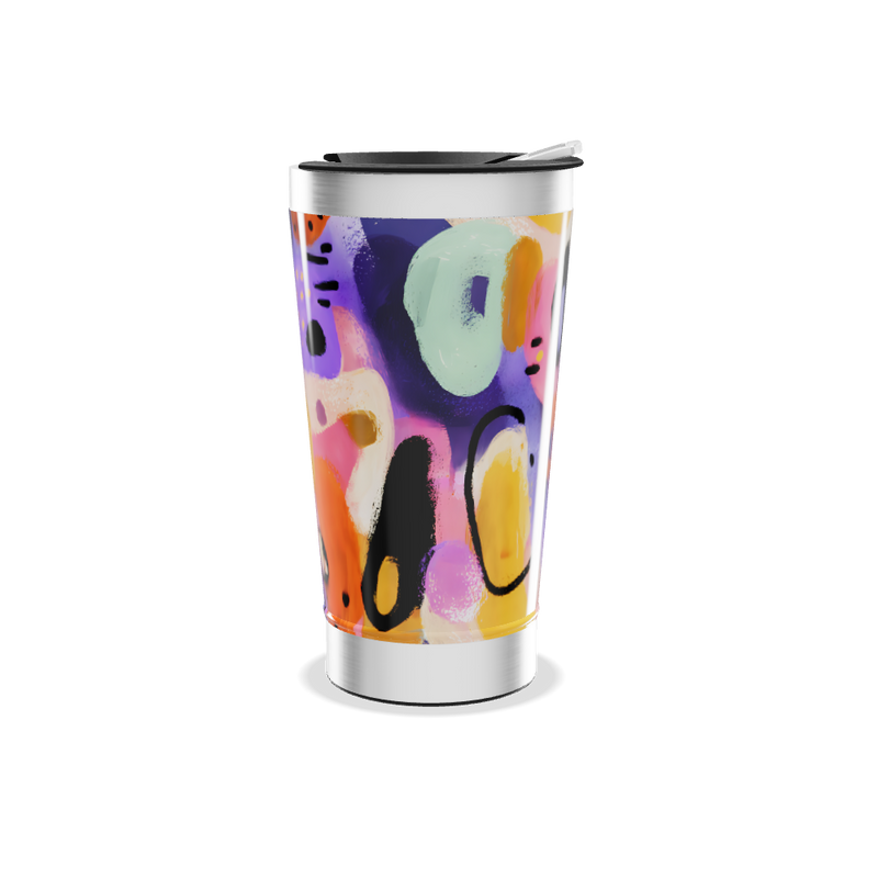 Copo Térmico - Estampa Abstrata Colorida