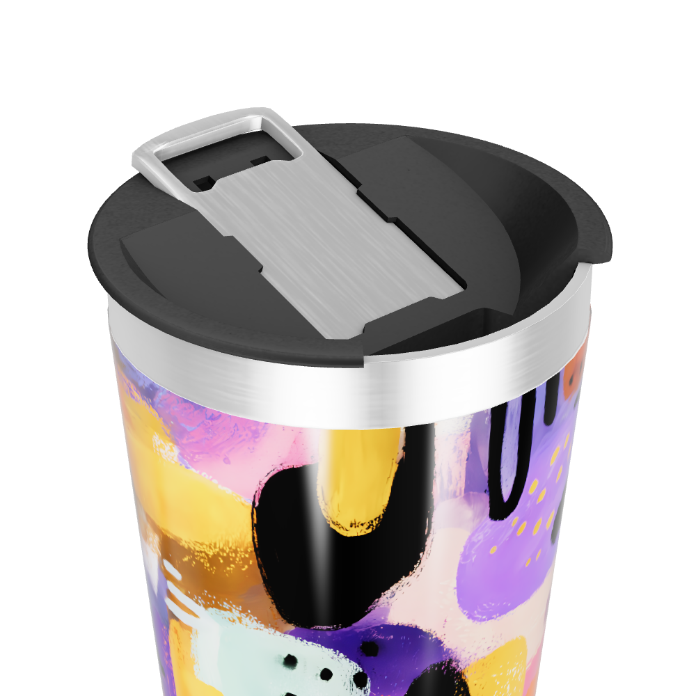 Copo Térmico - Estampa Abstrata Colorida