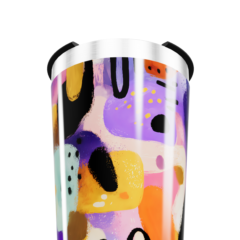 Copo Térmico - Estampa Abstrata Colorida