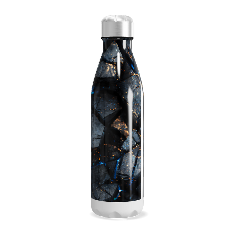 Garrafa Inox - Estampa Mármore Azul