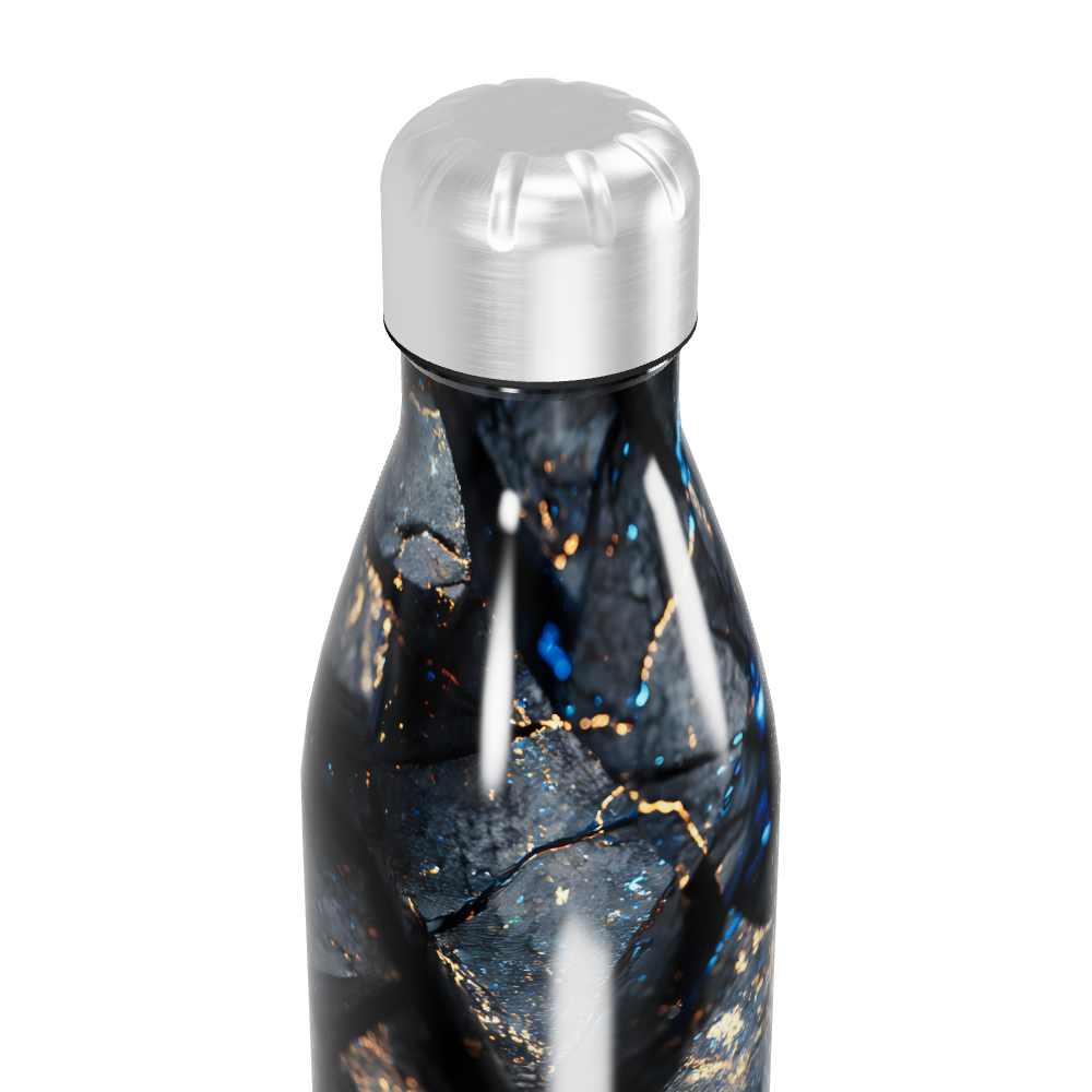 Garrafa Inox - Estampa Mármore Azul