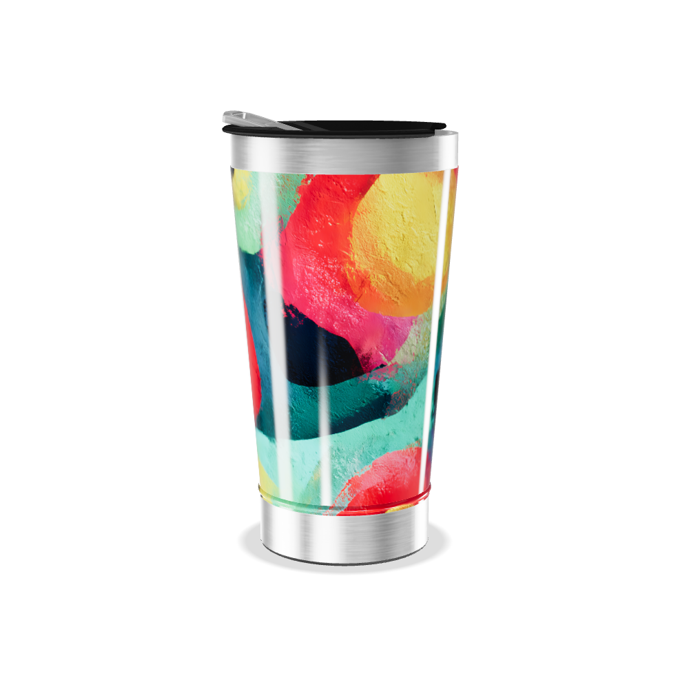 Copo Térmico - Arte Colorida Aço Inox