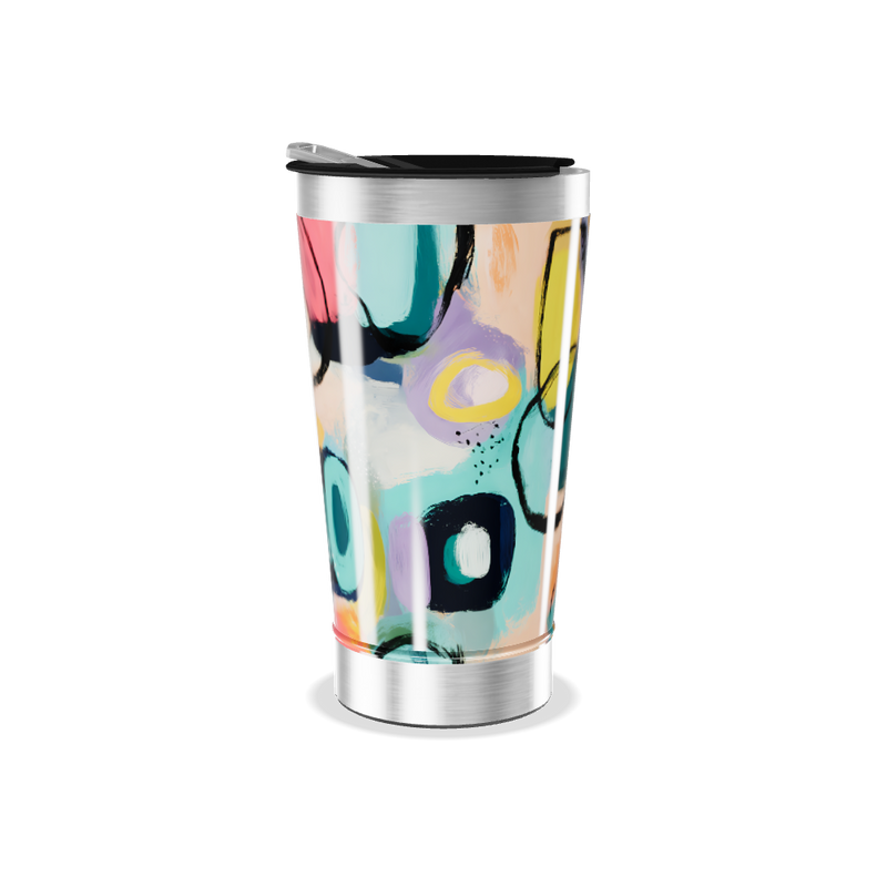 Copo Térmico - Estampa Abstrata Colorida
