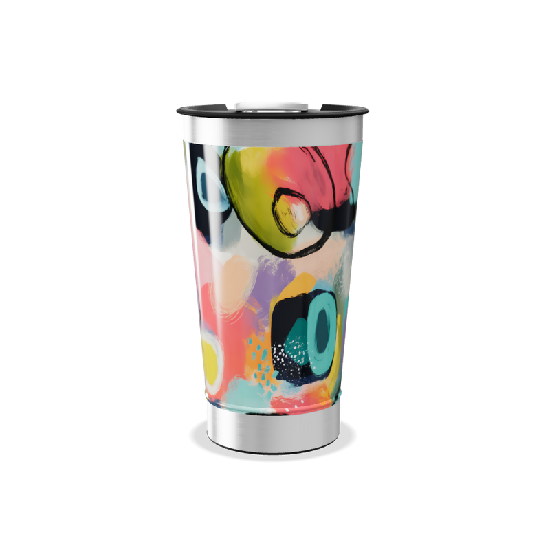 Copo Térmico - Estampa Abstrata Colorida