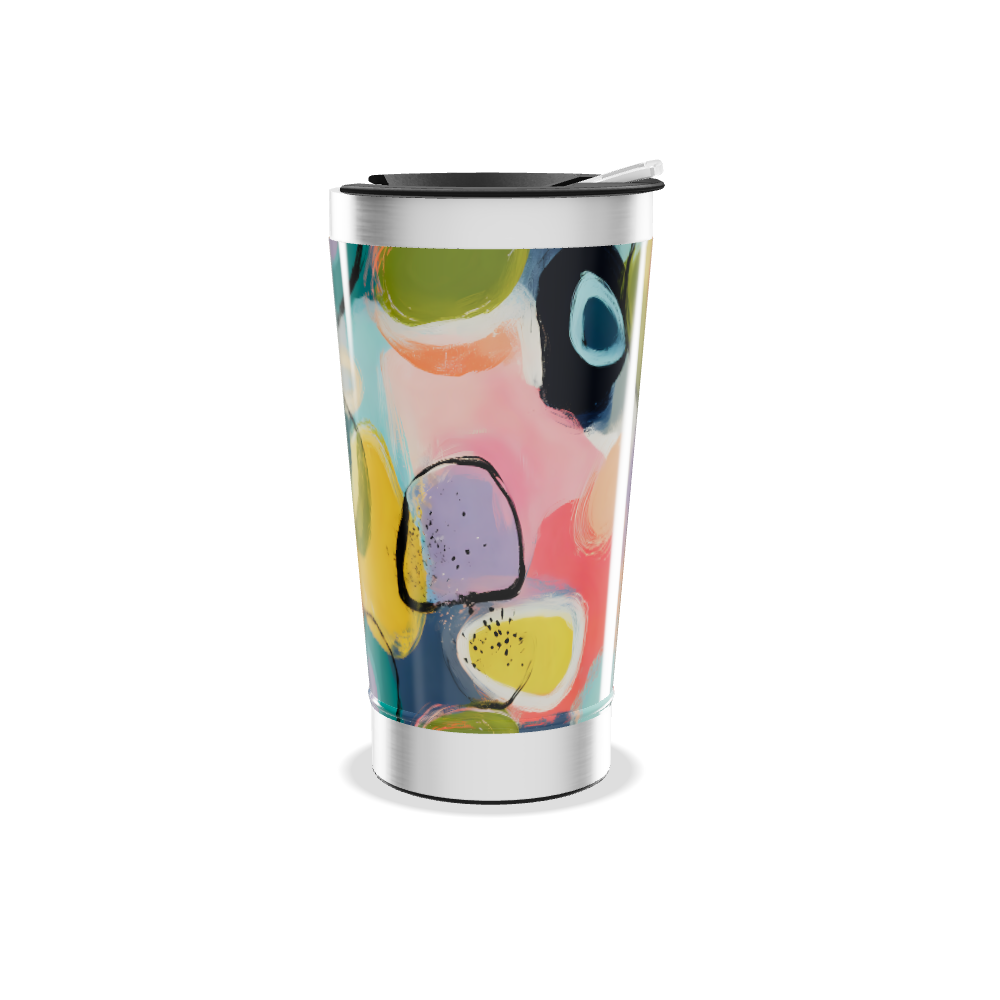 Copo Térmico - Estampa Abstrata Colorida