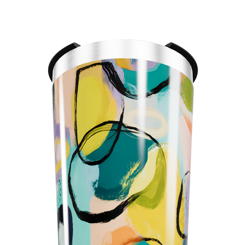 Copo Térmico - Estampa Abstrata Colorida
