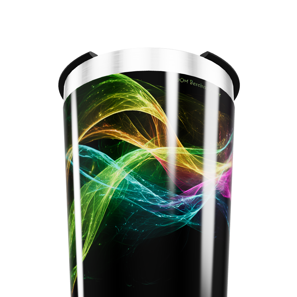 Copo Térmico - Preto com Estampa Colorida