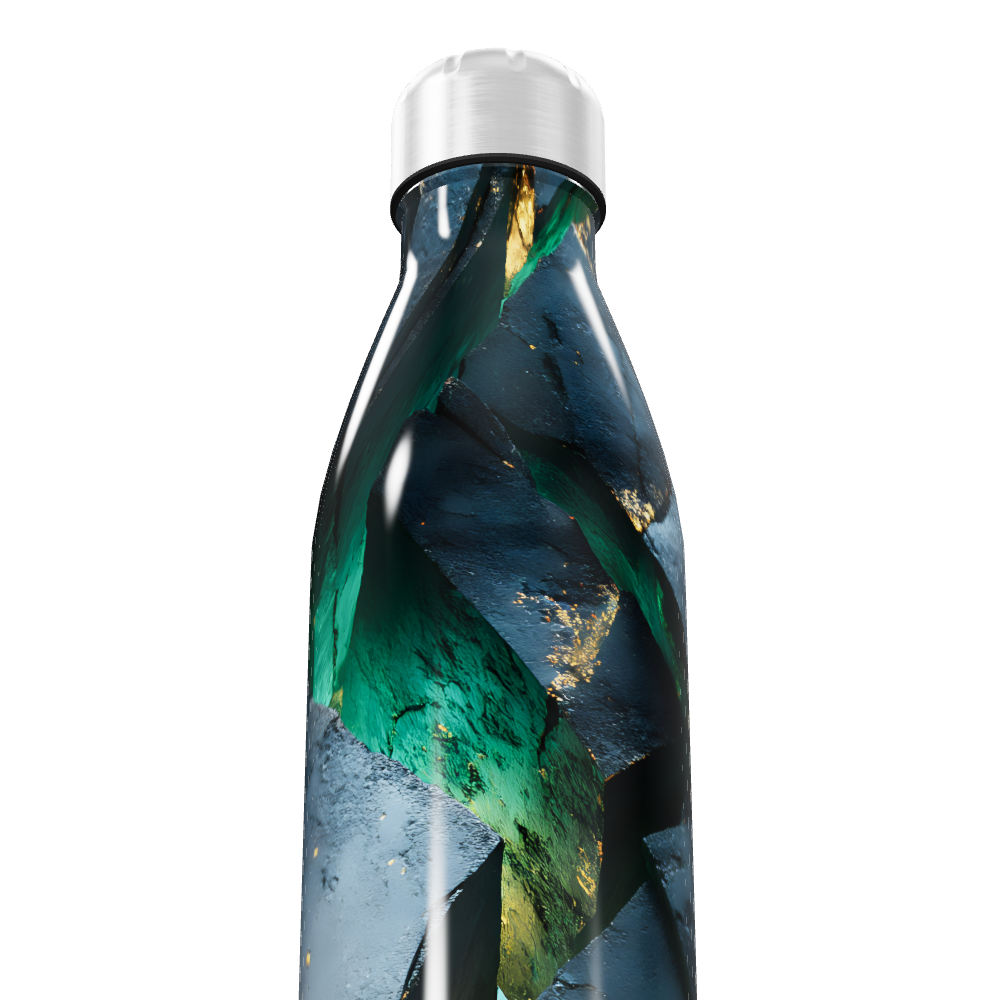 Garrafa Inox - Estampa Azul Verde