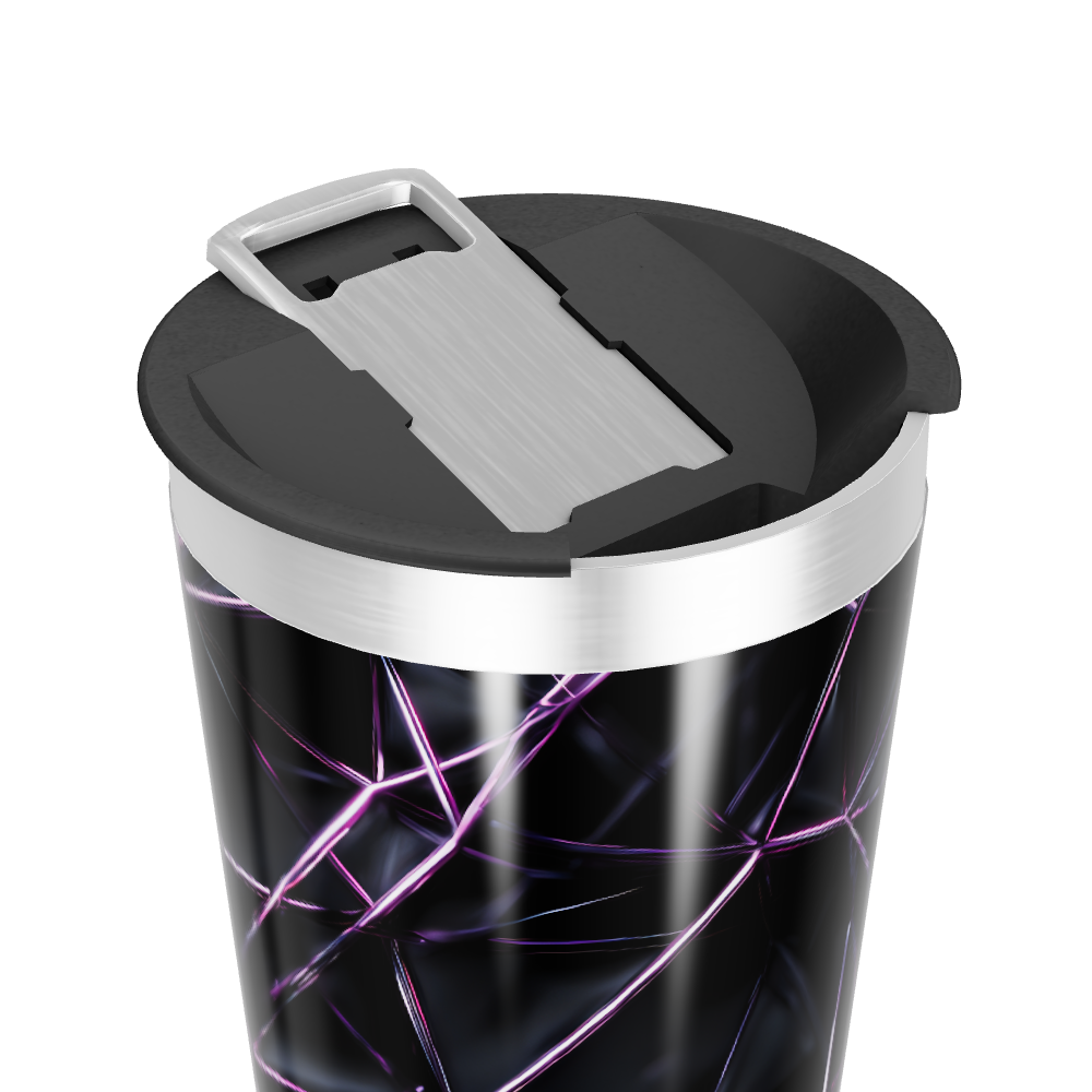 Copo Térmico - Preto com Geometria