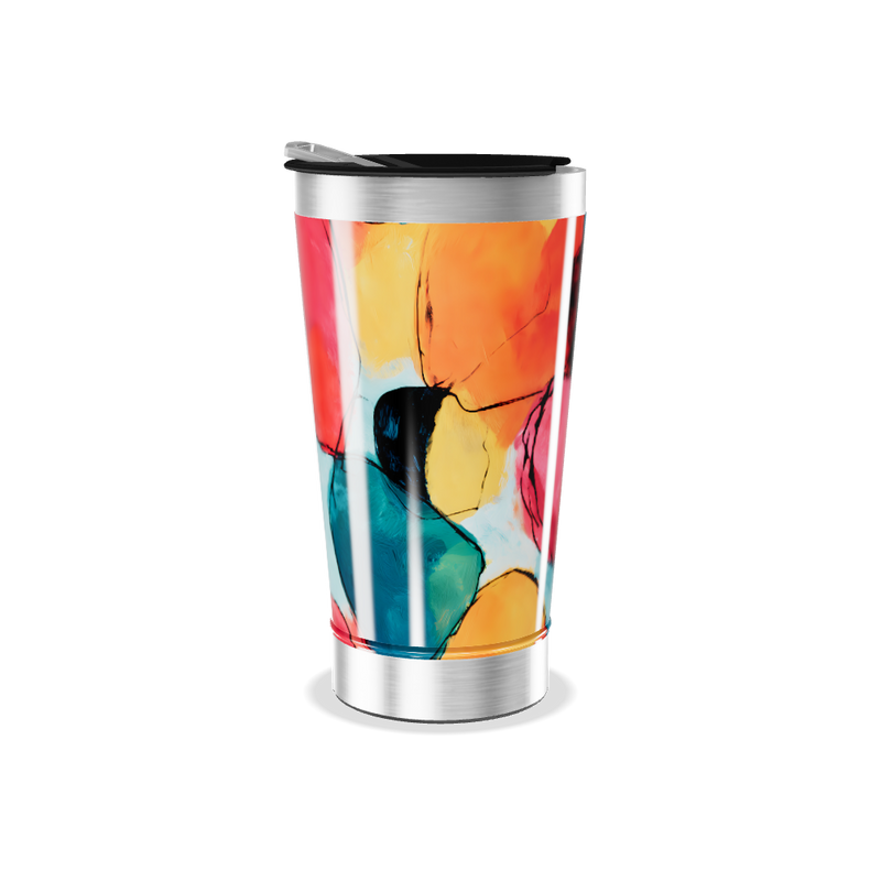 Copo Térmico - Design Abstrato Colorido