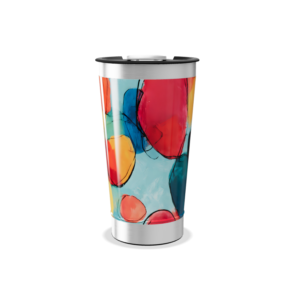 Copo Térmico - Design Abstrato Colorido