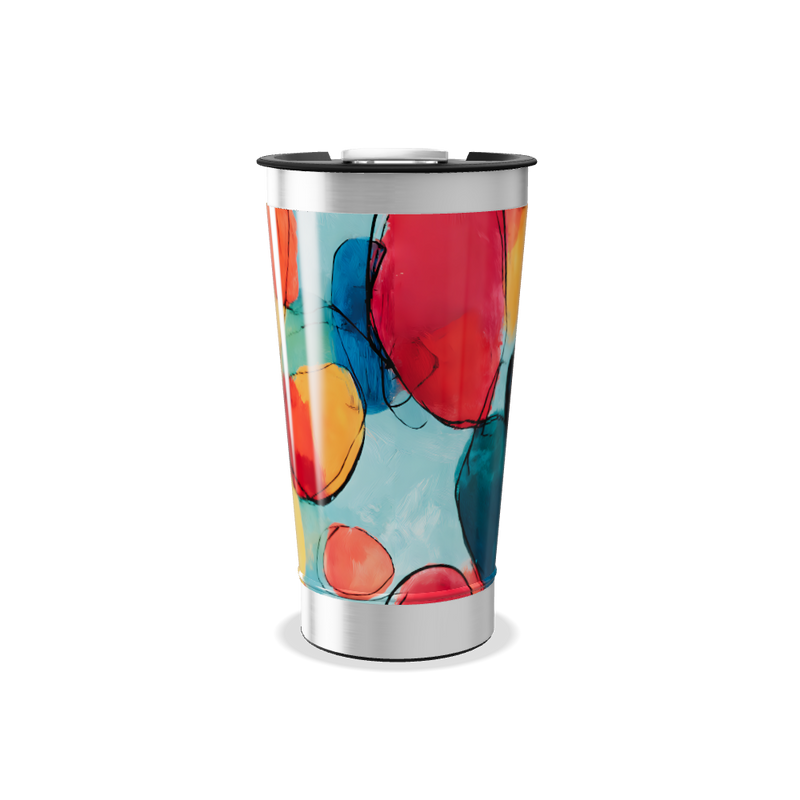 Copo Térmico - Design Abstrato Colorido