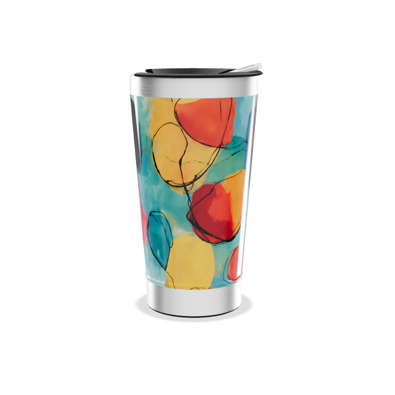 Copo Térmico - Design Abstrato Colorido
