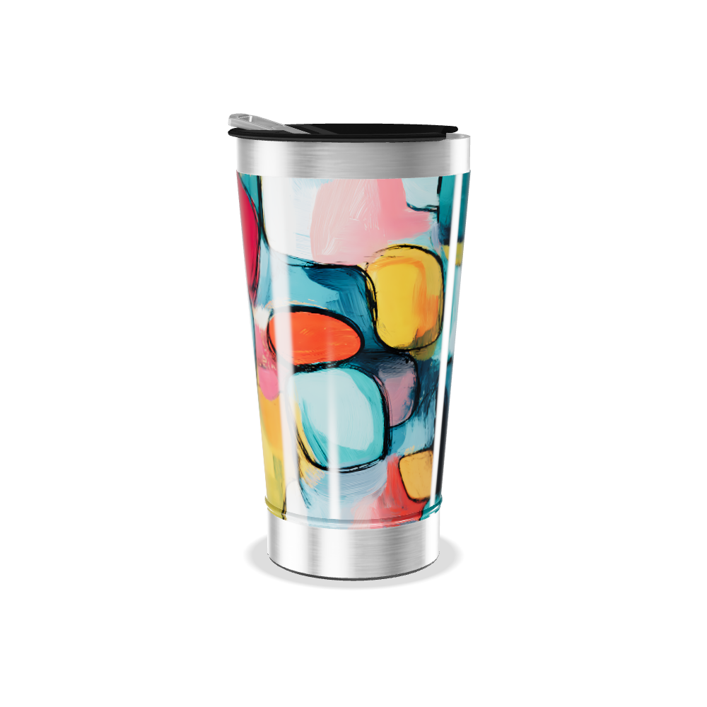 Copo Térmico - Estampa Colorida Abstrata