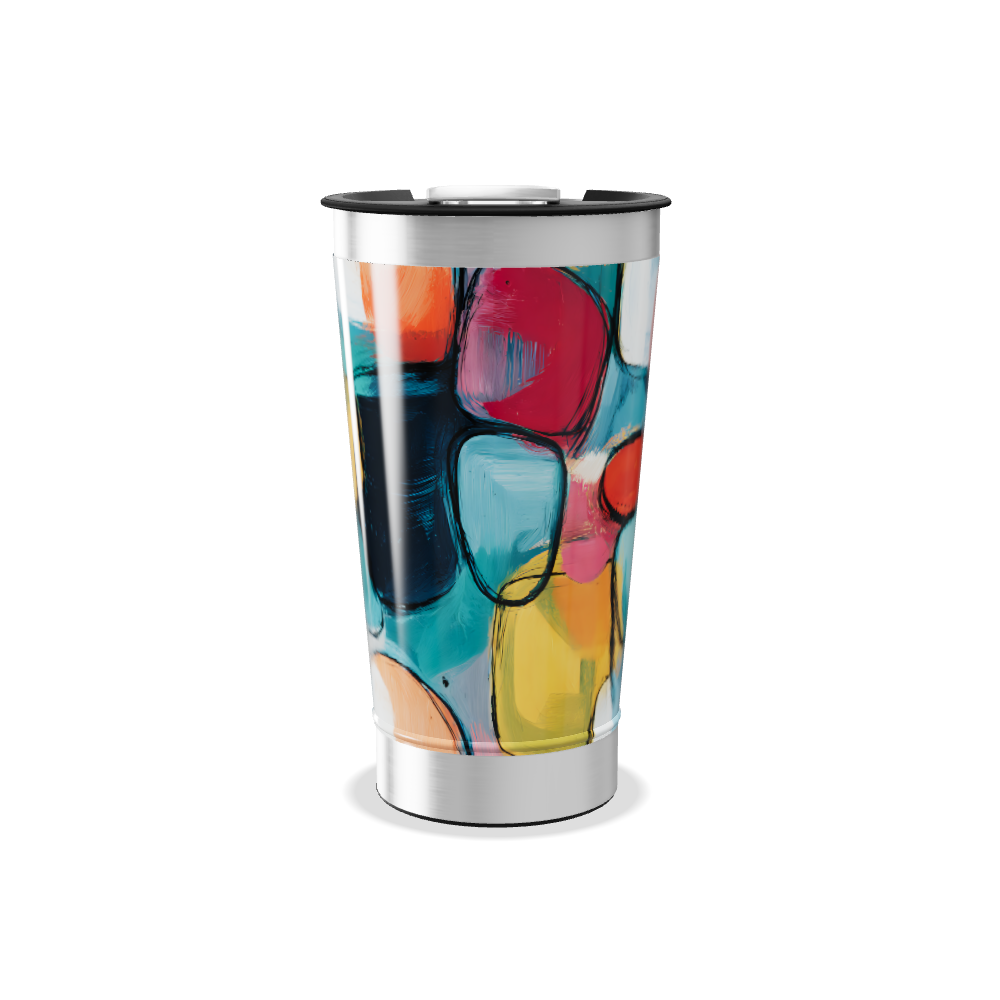 Copo Térmico - Estampa Colorida Abstrata