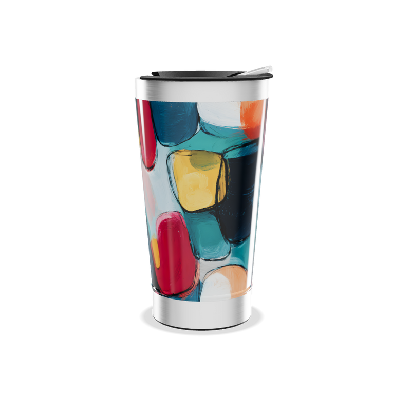 Copo Térmico - Estampa Colorida Abstrata