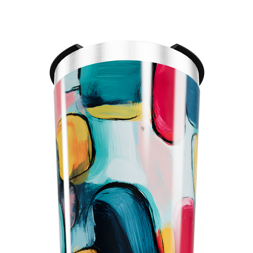 Copo Térmico - Estampa Colorida Abstrata