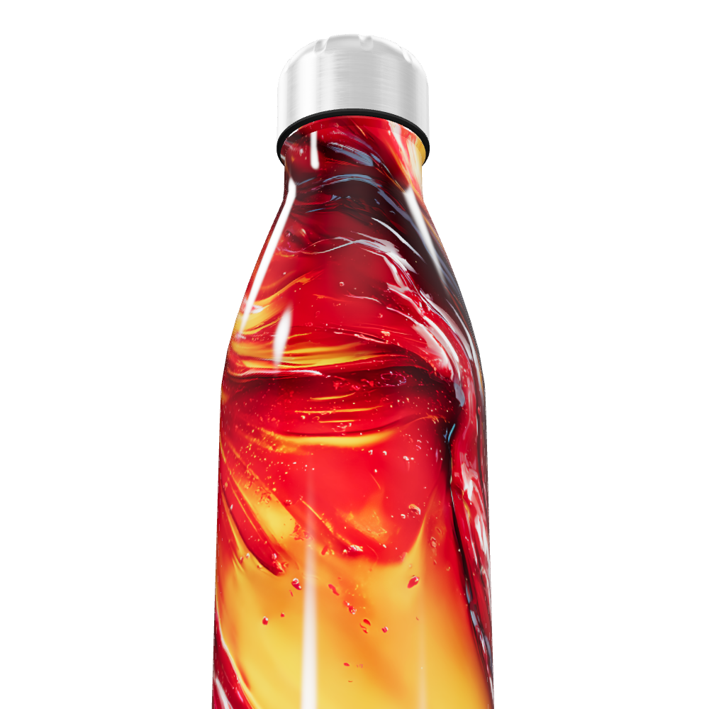 Garrafa Inox Estampada Colorida 500ml