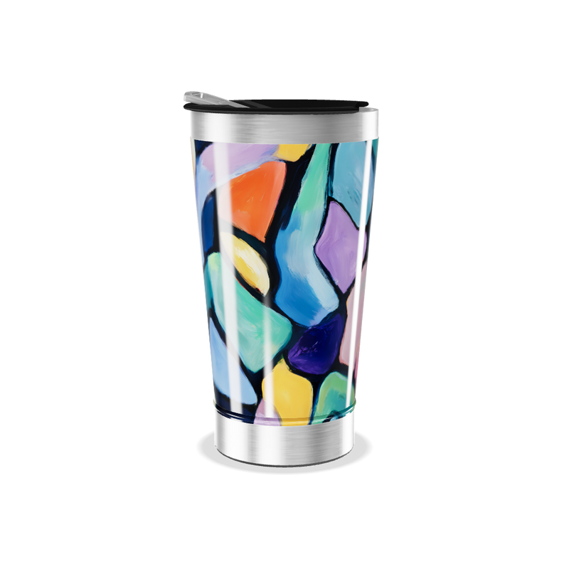 Copo Térmico - Estampa Colorida Abstrata