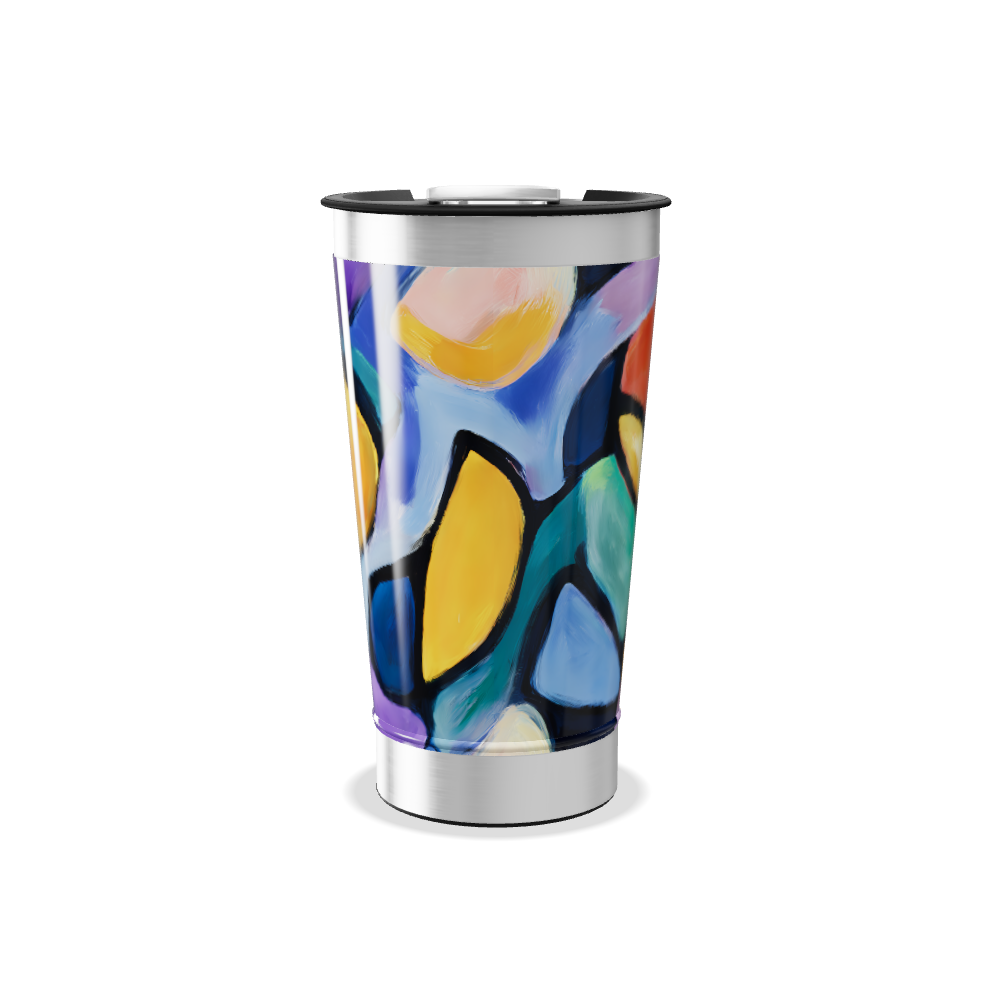 Copo Térmico - Estampa Colorida Abstrata
