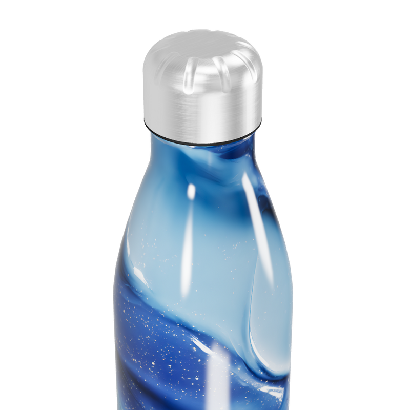 Garrafa Inox Azul - Design Ondas