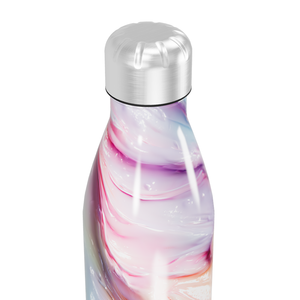 Garrafa Inox Estampa Colorida Marmorizada