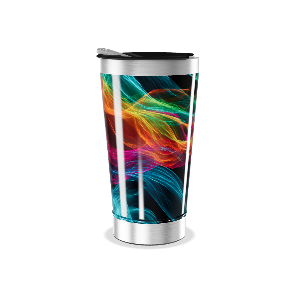 Copo Térmico - Estampa Colorida Abstrata
