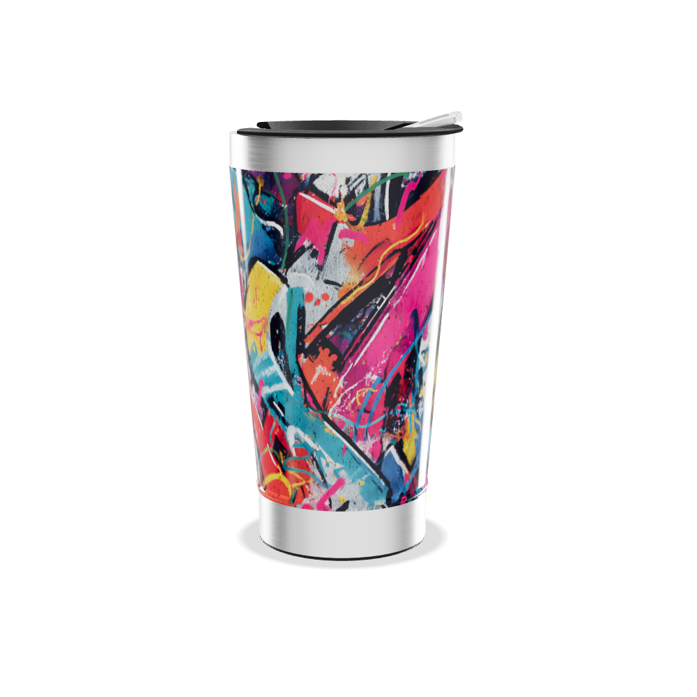 Copo Térmico - Estampa Colorida Abstrata