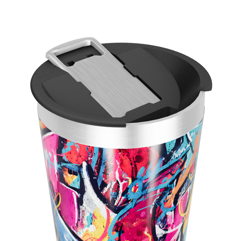 Copo Térmico - Estampa Colorida Abstrata