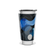 Copo Térmico - Azul com Estampa Abstrata