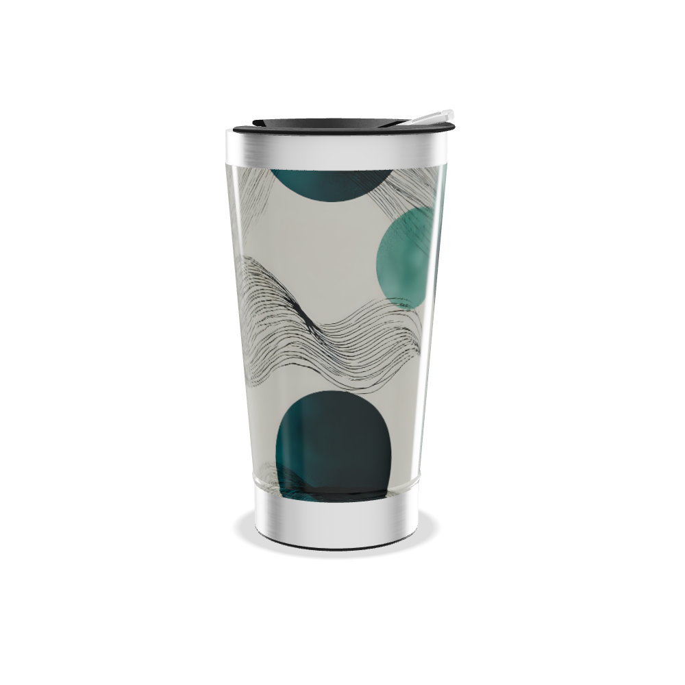 Copo Térmico - Design Abstrato Azul